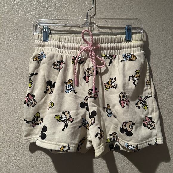 Mickey & Friends Fab Five cotton Drawstring Shorts Sz M - Picture 1 of 4